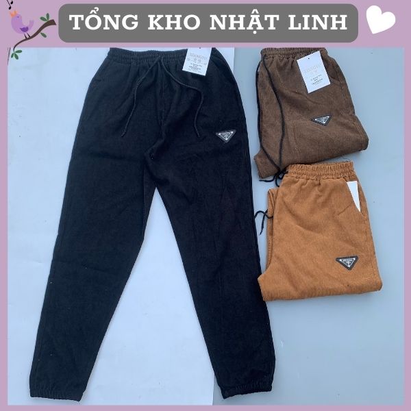 Quần thun dài nữ nhung tăm cạp chun eo co giãn hàng Quảng Châu loại 1 chất liệu mềm mại NHẬT LINH - Q468