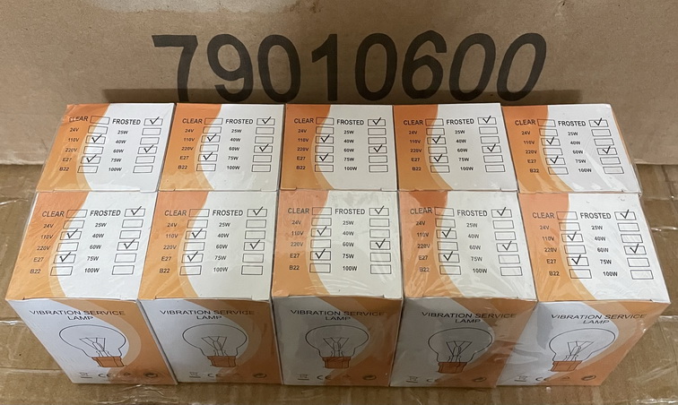 Compo 10 bóng đèn sợi đốt (dây tóc) thủy tinh đục chống rung E27 110V 60W (LAMP VS FROSTED E-27 110-120V 60W - IMPA 790106)