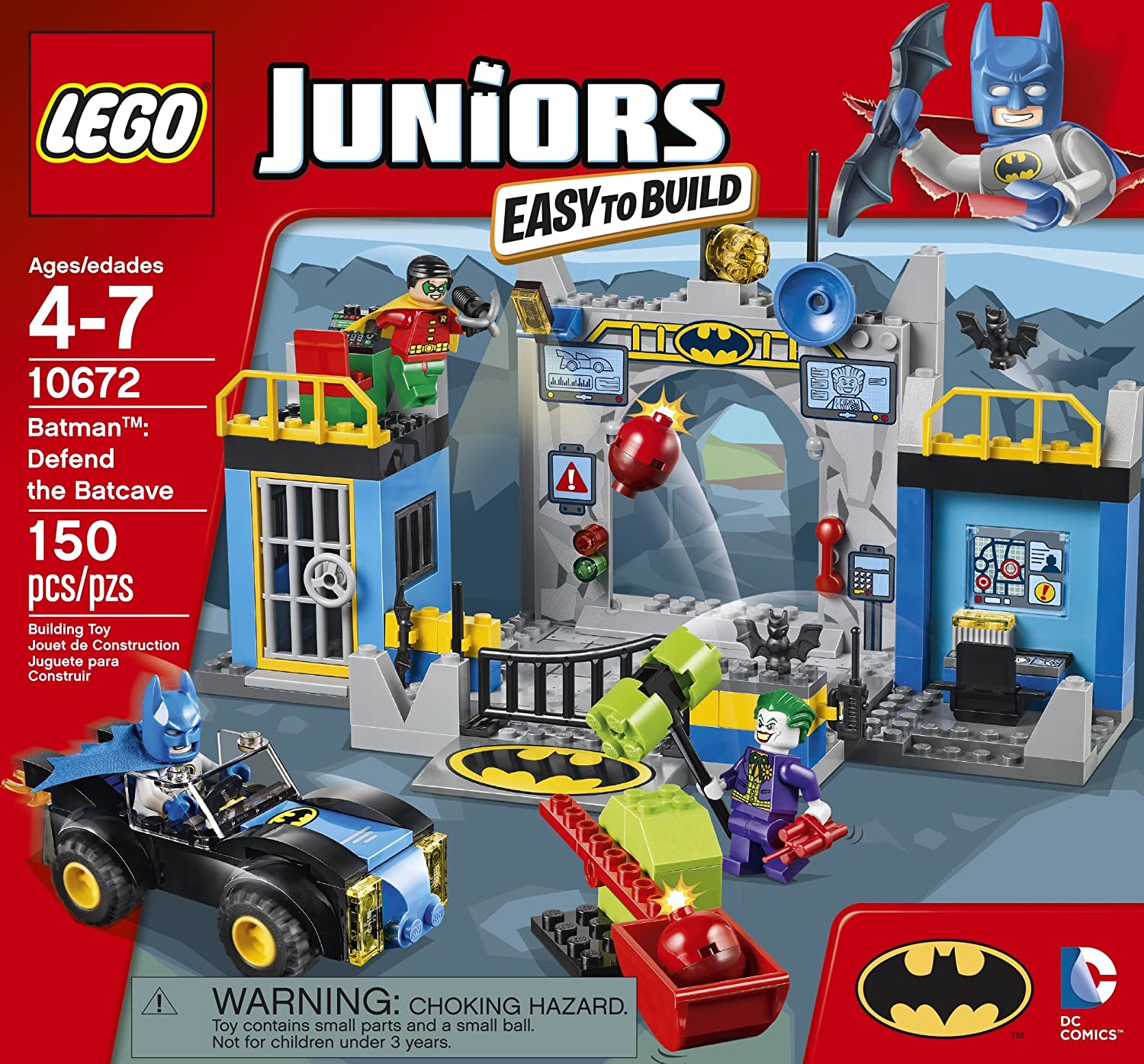 From Denmark】LEGO Juniors 10672 Batman: Protecting the Bat Cave (150  pieces) Genuine Guarantee 