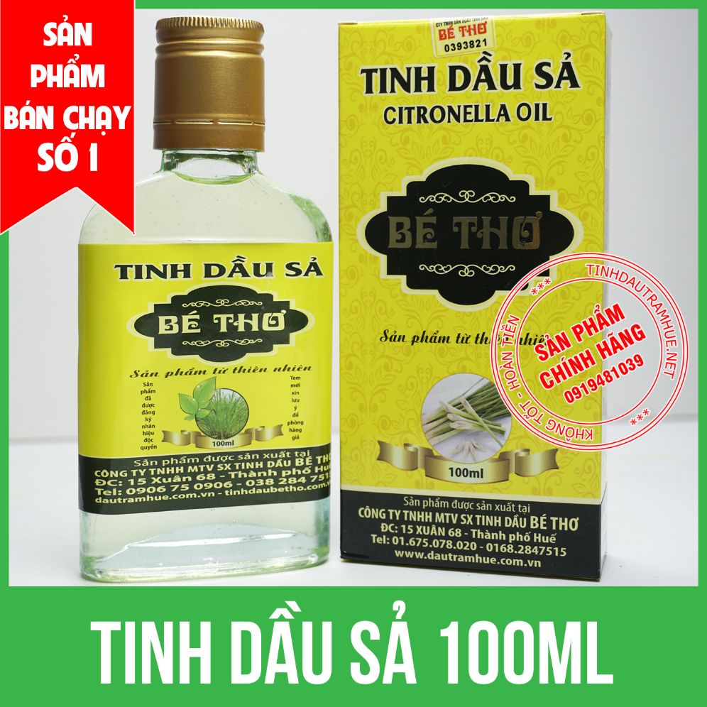 Tinh dầu sả nguyên chất chính hãng Bé Thơ