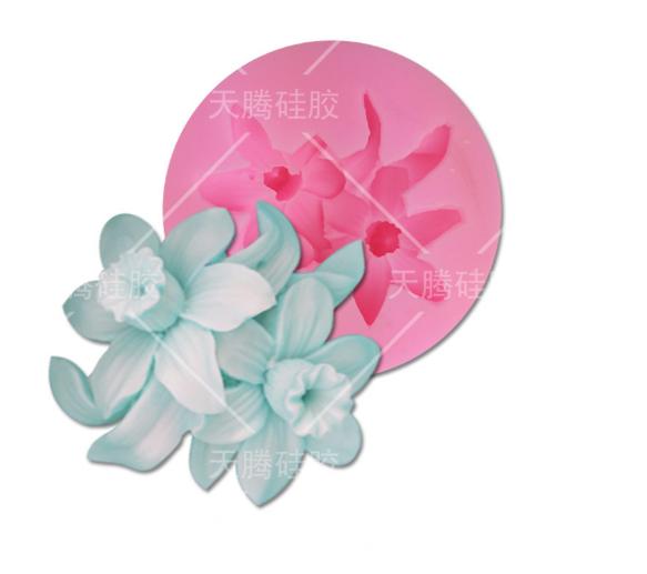 Khuôn silicon 3d làm rau câu làm bánh mẫu chùm hoa thủy tiên