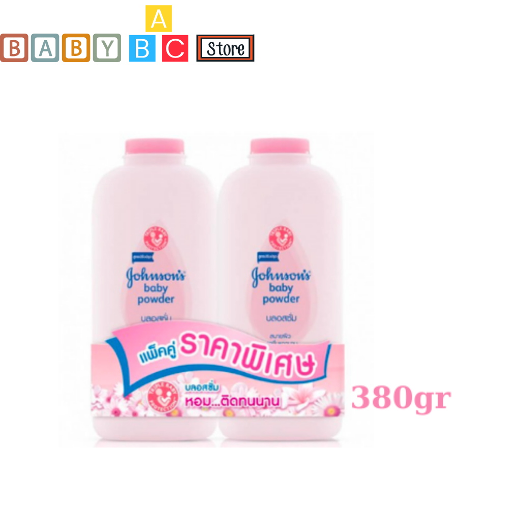 Phấn thơm em bé johnsons baby màu hồng 380g thái lan