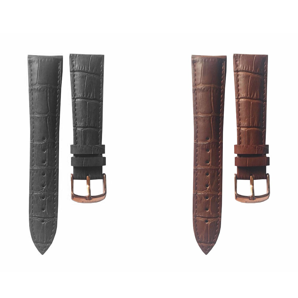 Dây da đồng hồ Size 21 (2 màu đen. nâu tùy chọn)