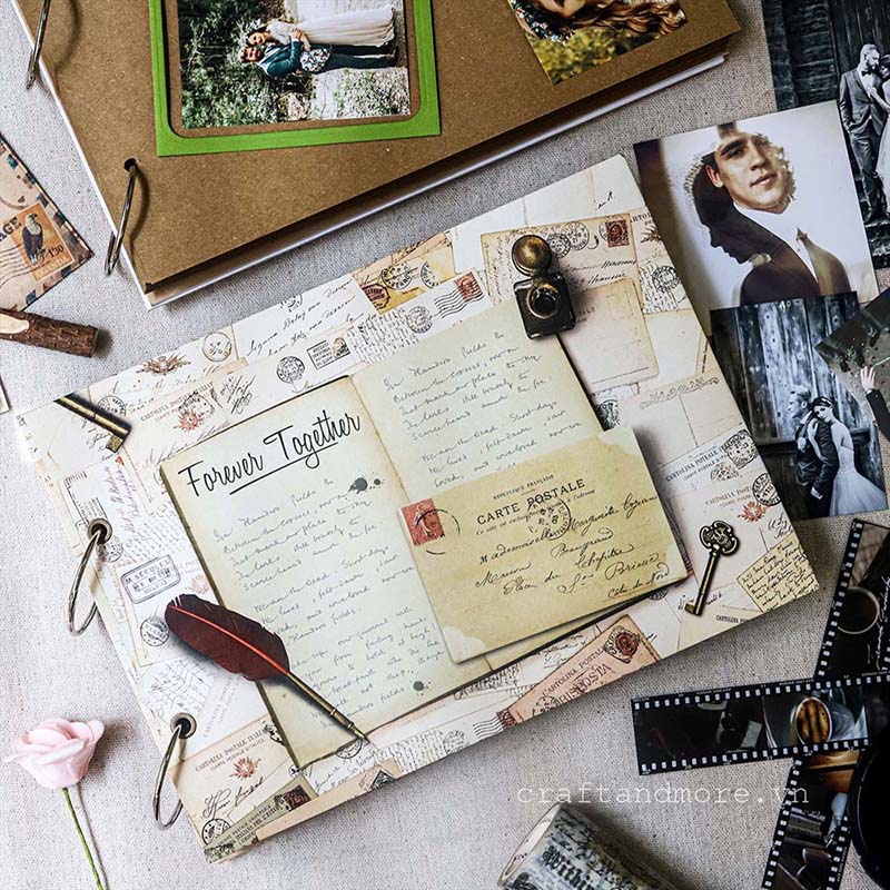 Scrapbook DIY Album ảnh dán Forever Together
