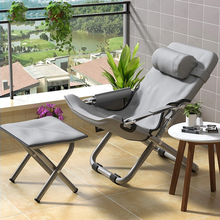 Ghế tựa xếp gọn phượt dã ngoại, ghế xếp thư giãn câu cá, đọc sách có gác chân