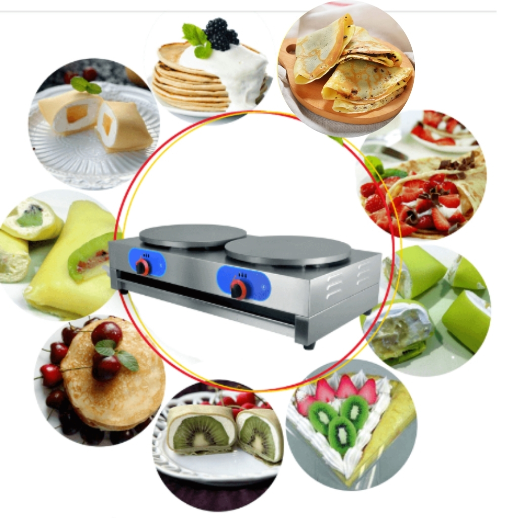 Máy làm bánh Crepe đôi dùng Gas