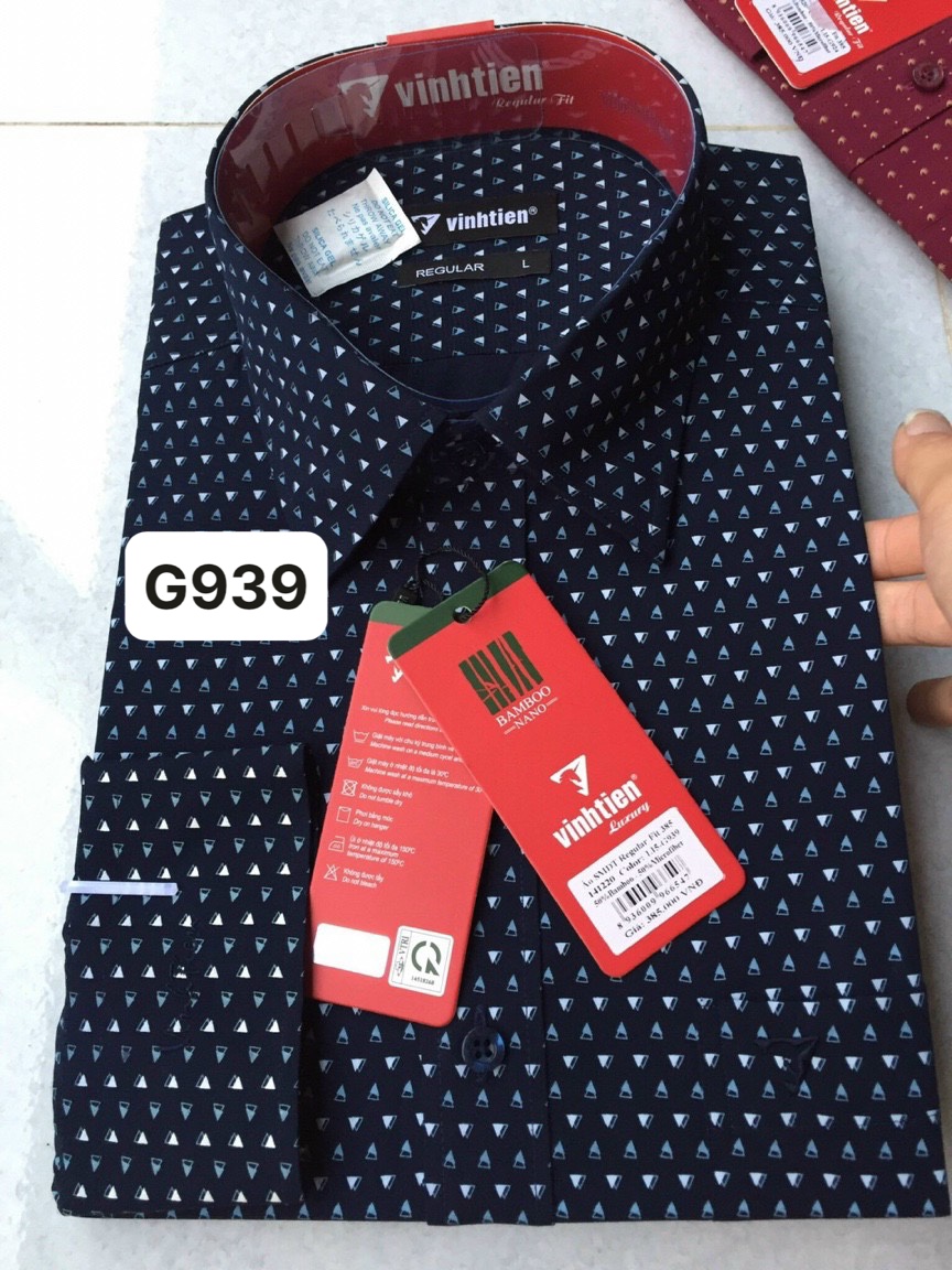 Vĩnh tiến áo sơ mi  giá mác 385k sale 235k (còn size L=41-42)