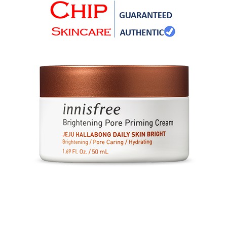 Kem Dưỡng Innisfree Trắng Da, Chăm Sóc Lỗ Chân Lông Innisfree Brightening Pore Priming Cream 50ml (HALLABONG)