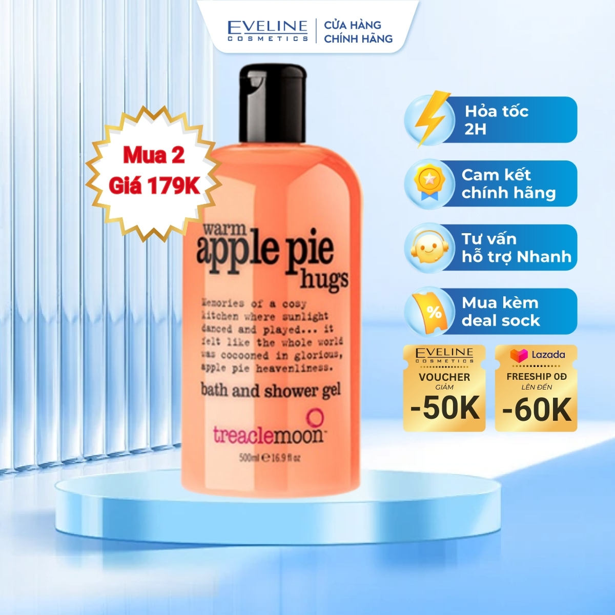 Gel tắm Treaclemoon hương táo 500ML