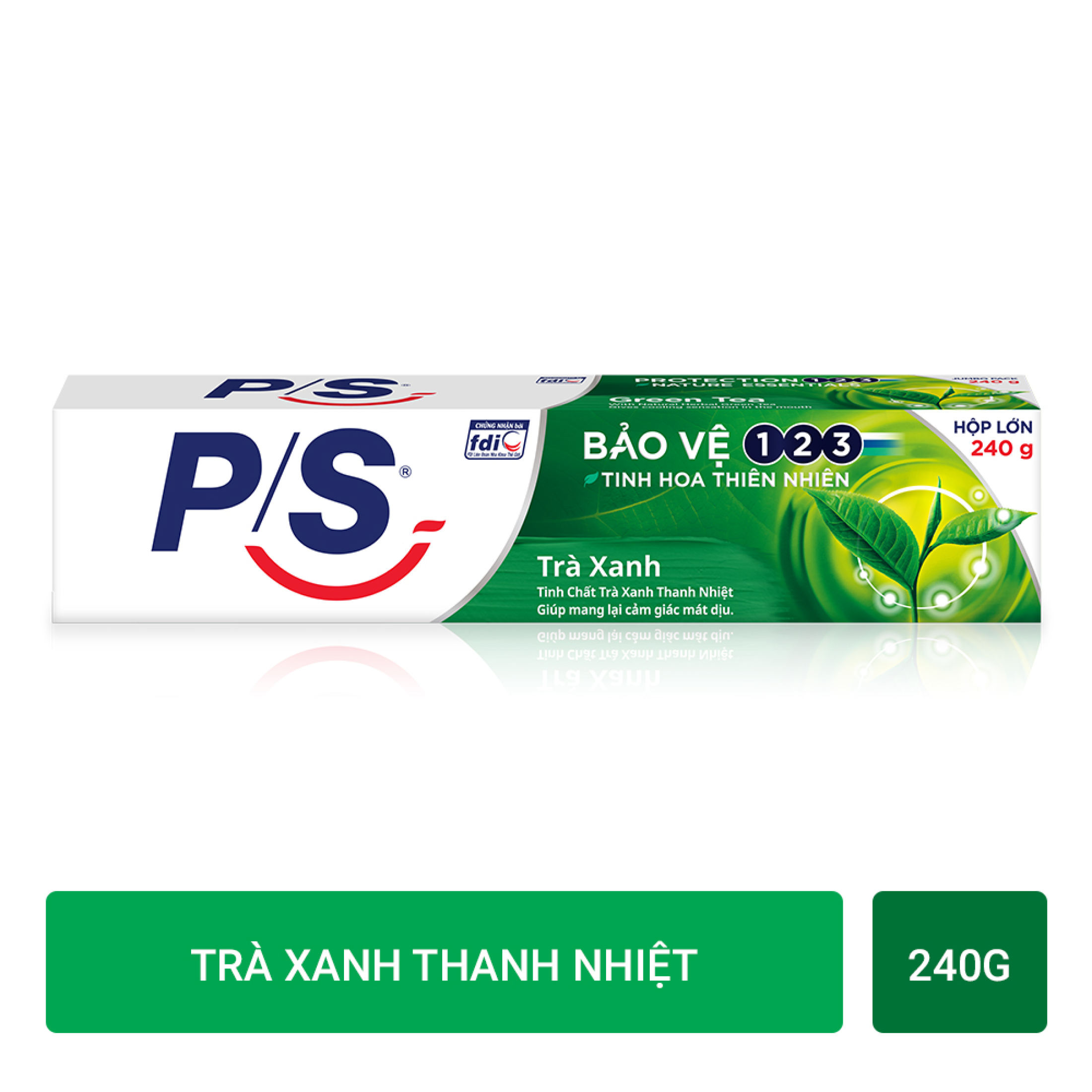 Kem đánh răng p/s bảo vệ 123 trà xanh 240g