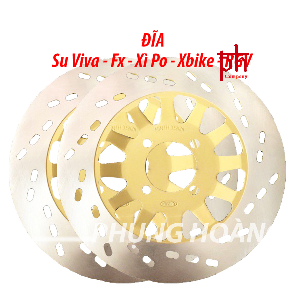 Đĩa phanh thắng trước xe su viva-xì po-x bike-fx-rgv hàng chất lượng cao phs