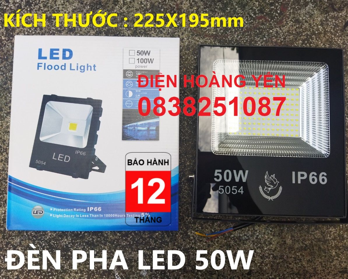 [HCM]Đèn pha Led chiếu sáng nhà xưởng sân vườn siêu sáng IP66 - 50W 220V