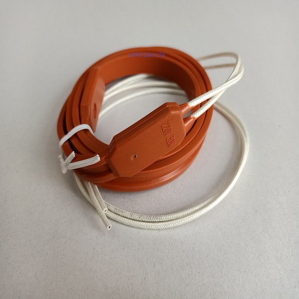 1m-220v-30w dây điện trở silicone xả đá, sưởi cửa kho lạnh dạng dẹp