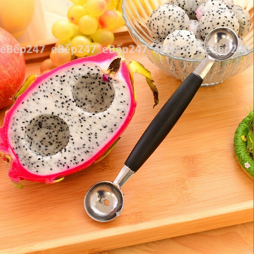 Muỗng múc trái cây, kem,... bằng inox hai đầu đa năng, tiện lợi, dễ dàng sử dụng - eBếp247