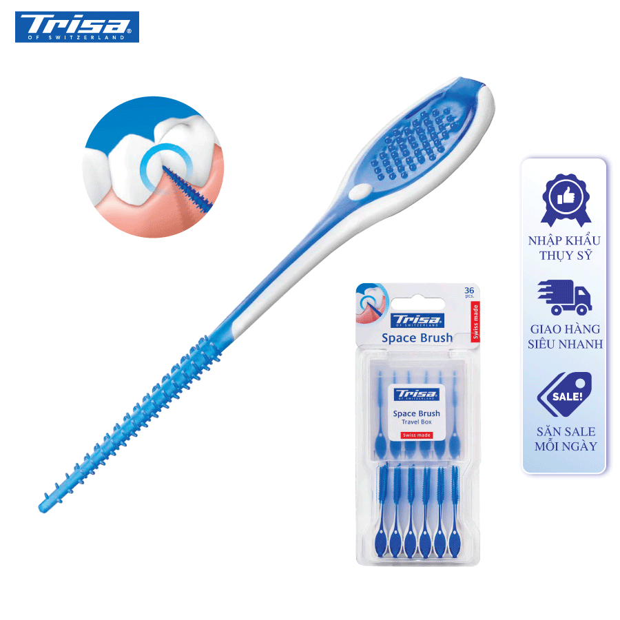 Tăm Nhựa Trisa Space Brush Đến Từ Thụy Sỹ