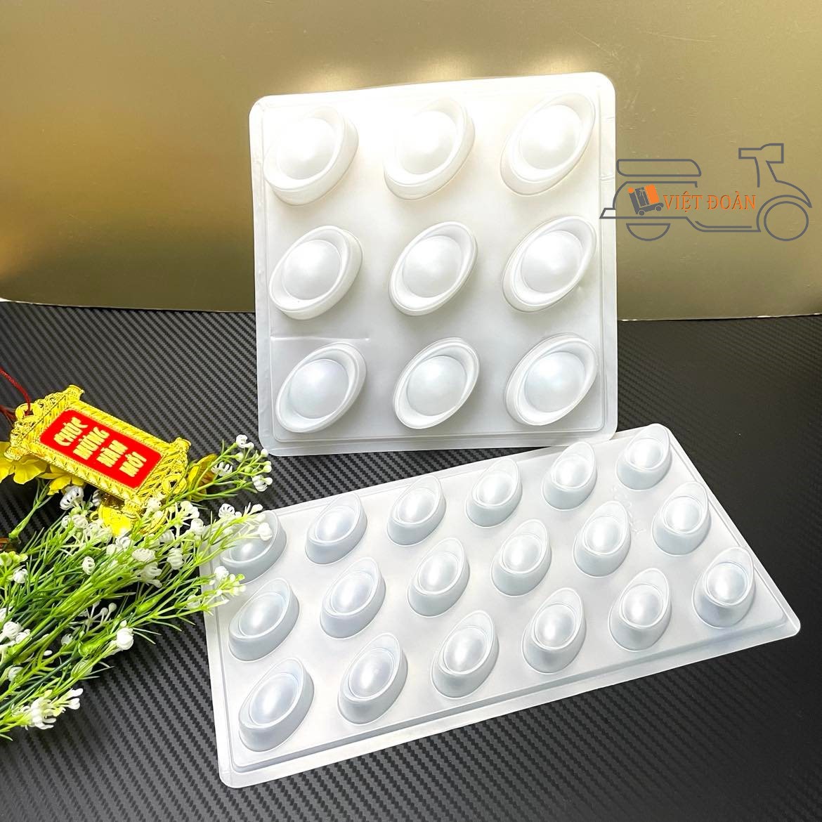 [THỎI VÀNG MINI] Khuôn NHẤN XÔI, RAU CÂU, BÁNH TỔ hình THỎI VÀNG sắc nét 3D - Trang trí mâm cúng , VÍA THẦN TÀI , CÚNG KHAI TRƯƠNG