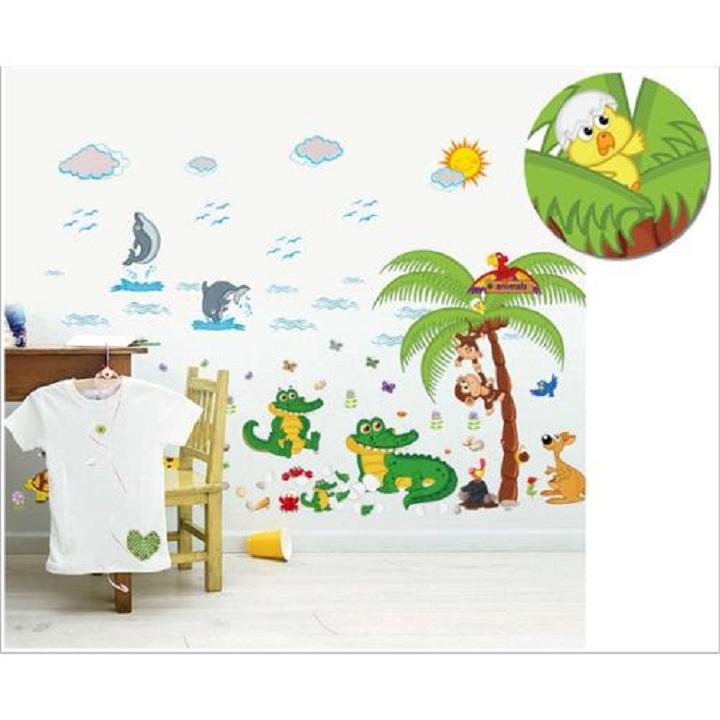 Decal dán tường sinh vật biển