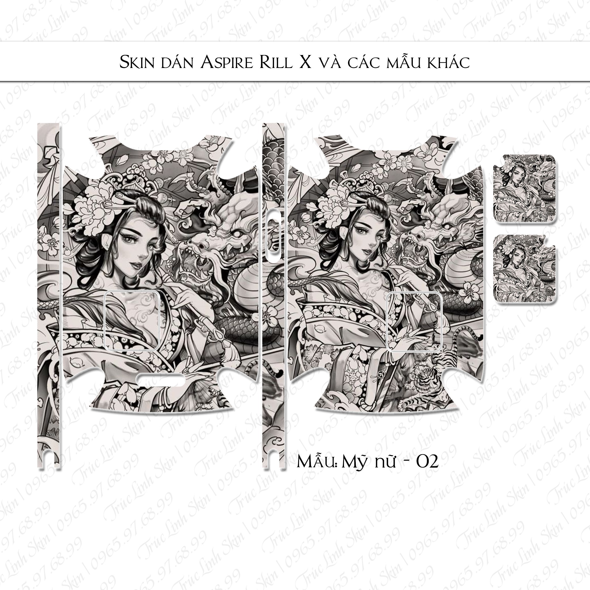 mẫu dán skin decal cho aspire riilx