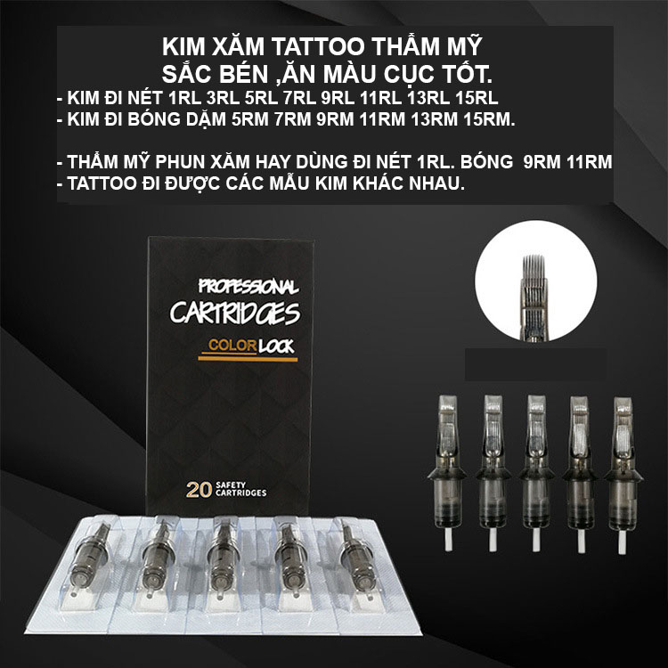 Combo 10 kim máy Pen Tattoo Thẩm Mỹ  Đi nét Rl