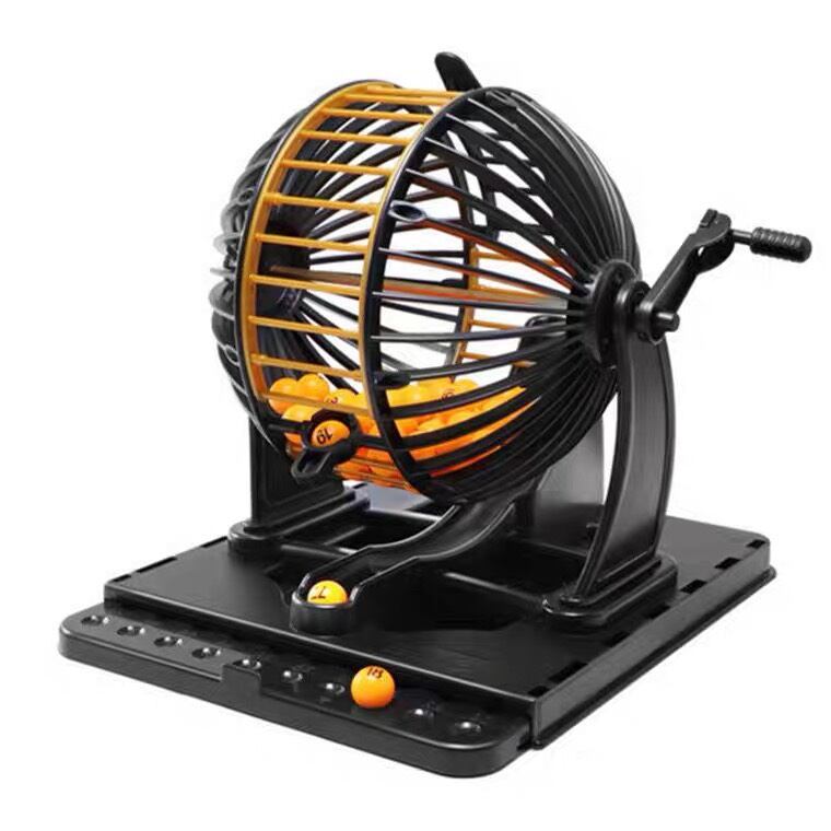 Trò chơi Lô tô Bộ Cờ Lô Tô Quay Số, Lô Tô Kèm 12 Giấy Dò, Bingo Lồng Quay Xổ Số