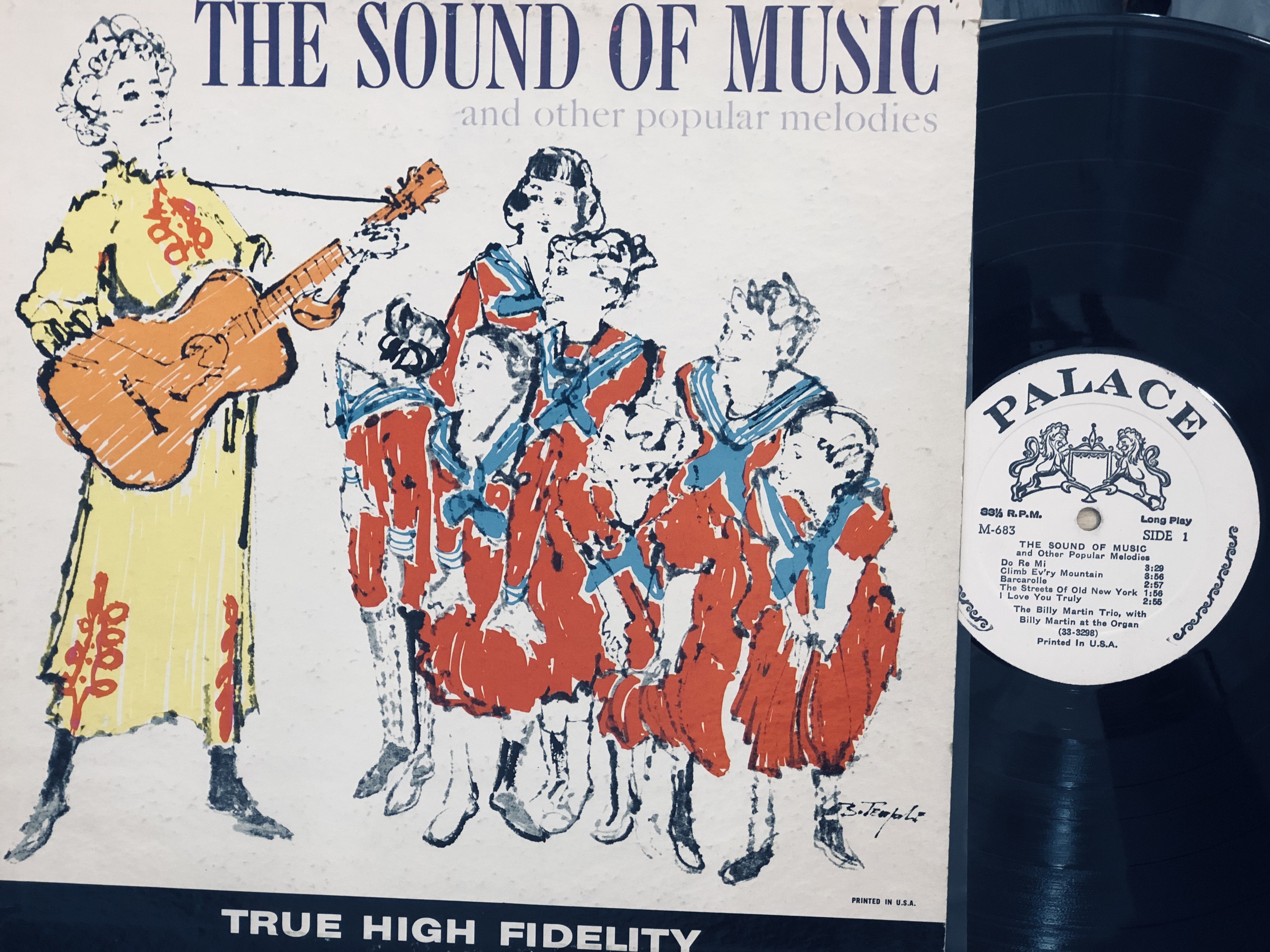 Đĩa than Vinyl Billy Martin And The Billy Martin Trio – The Sound Of Music And Other Popular Melodies - 1 LP