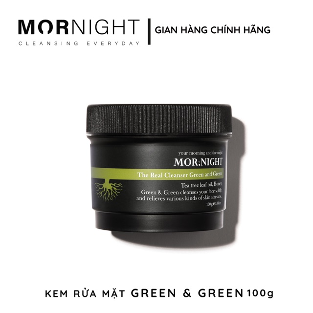Sữa rửa mặt hữu cơ trà xanh-100g mornight☘️