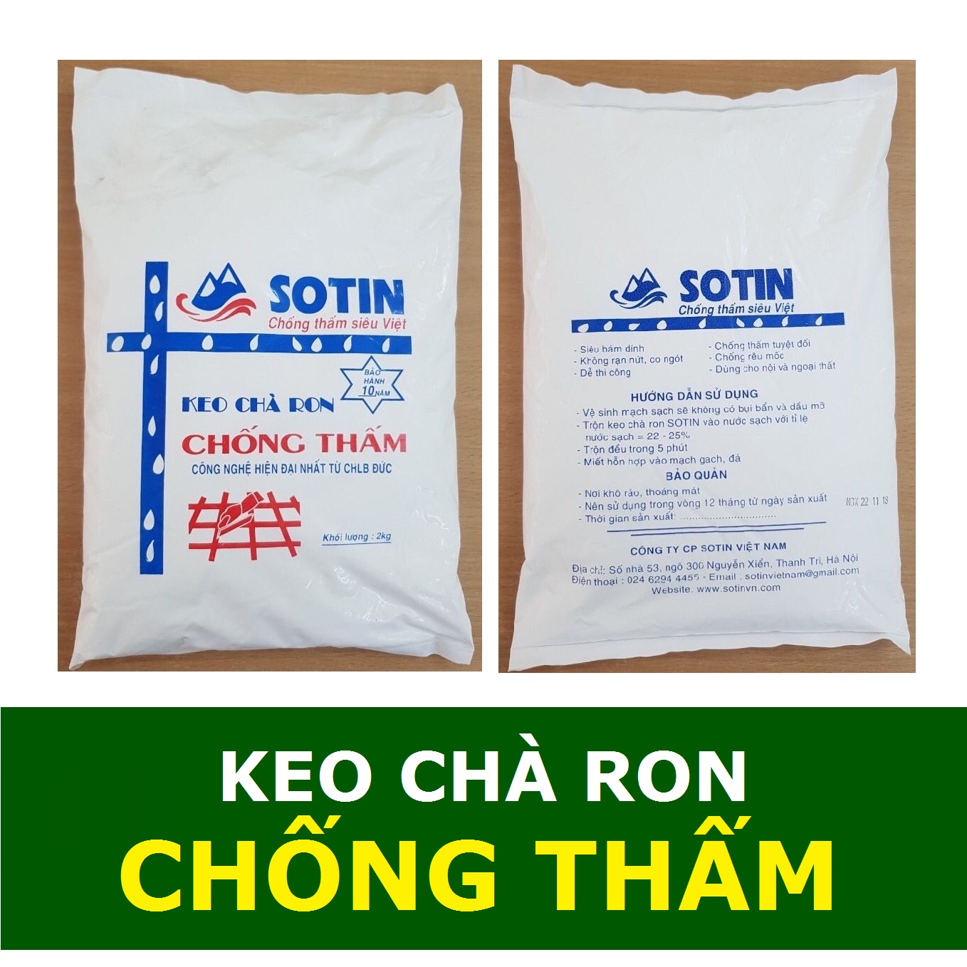 Keo chà ron chống thấm - Keo miết mạch chống thấm SOTIN