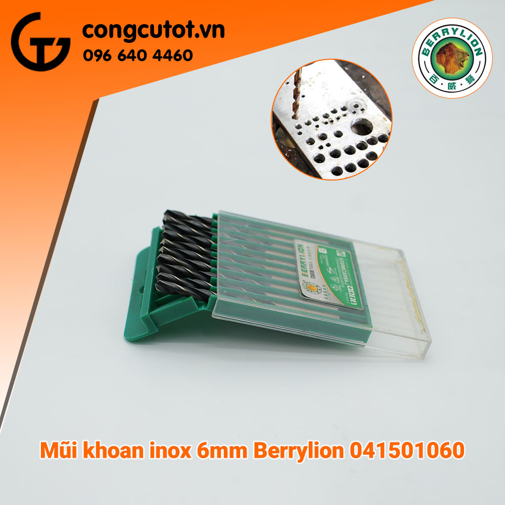 Hộp 10 mũi khoan inox Berrylion