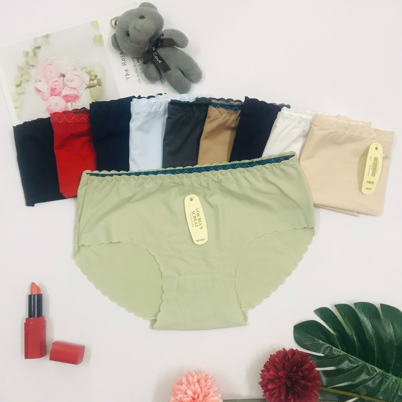 Combo 10 quần lót su có đường may cao cấp - quần lót nữ