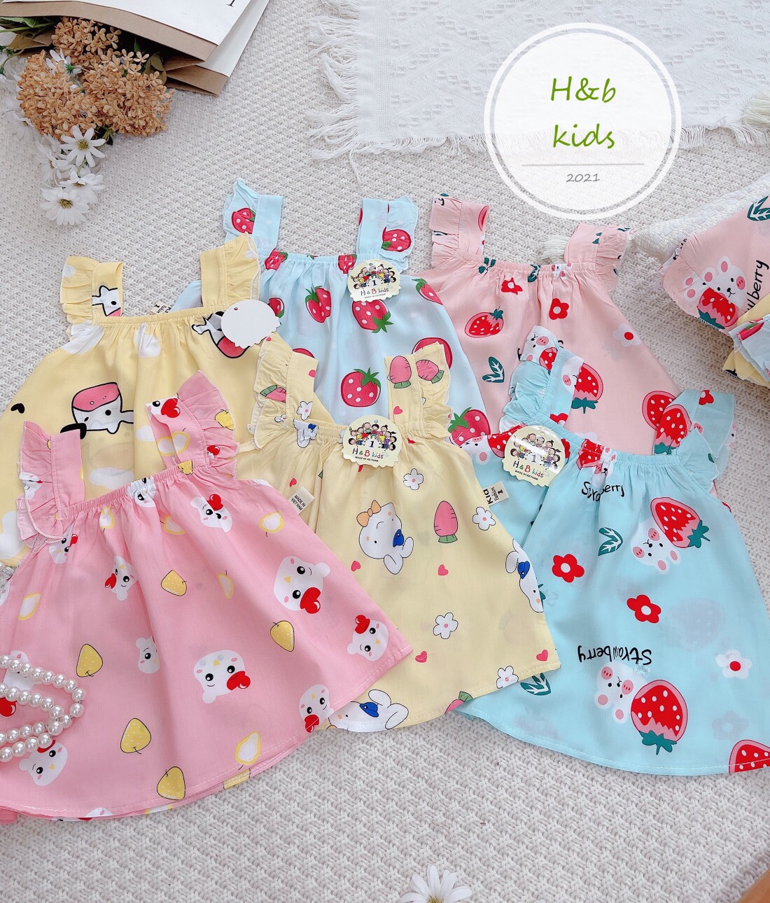 Set lanh lụa cánh tiên cho bé gái 6-20kg