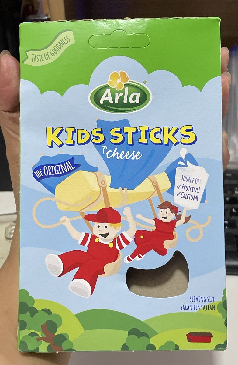 Phô mai que trẻ em Kids sticks Arla 108gr (6 quex18g) - Exp 23/01/2025