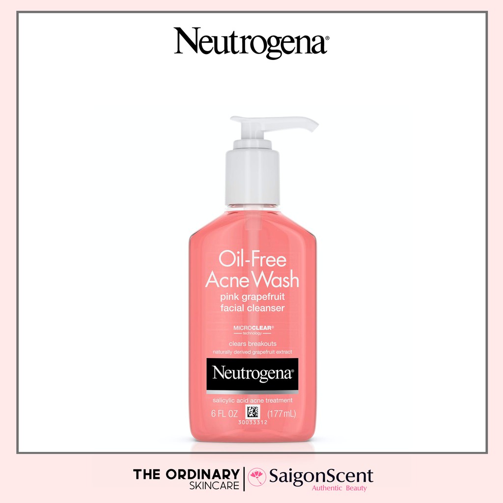 Sữa rửa mặt giảm mụn Neutrogena Pink Grapefruit Acne Face Wash