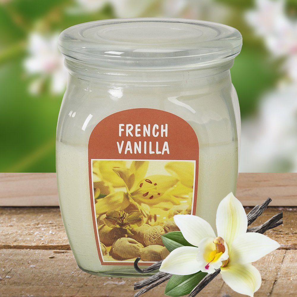 Hũ nến thơm tinh dầu Bolsius French Vanilla 305g QT024364 - hương hoa vani