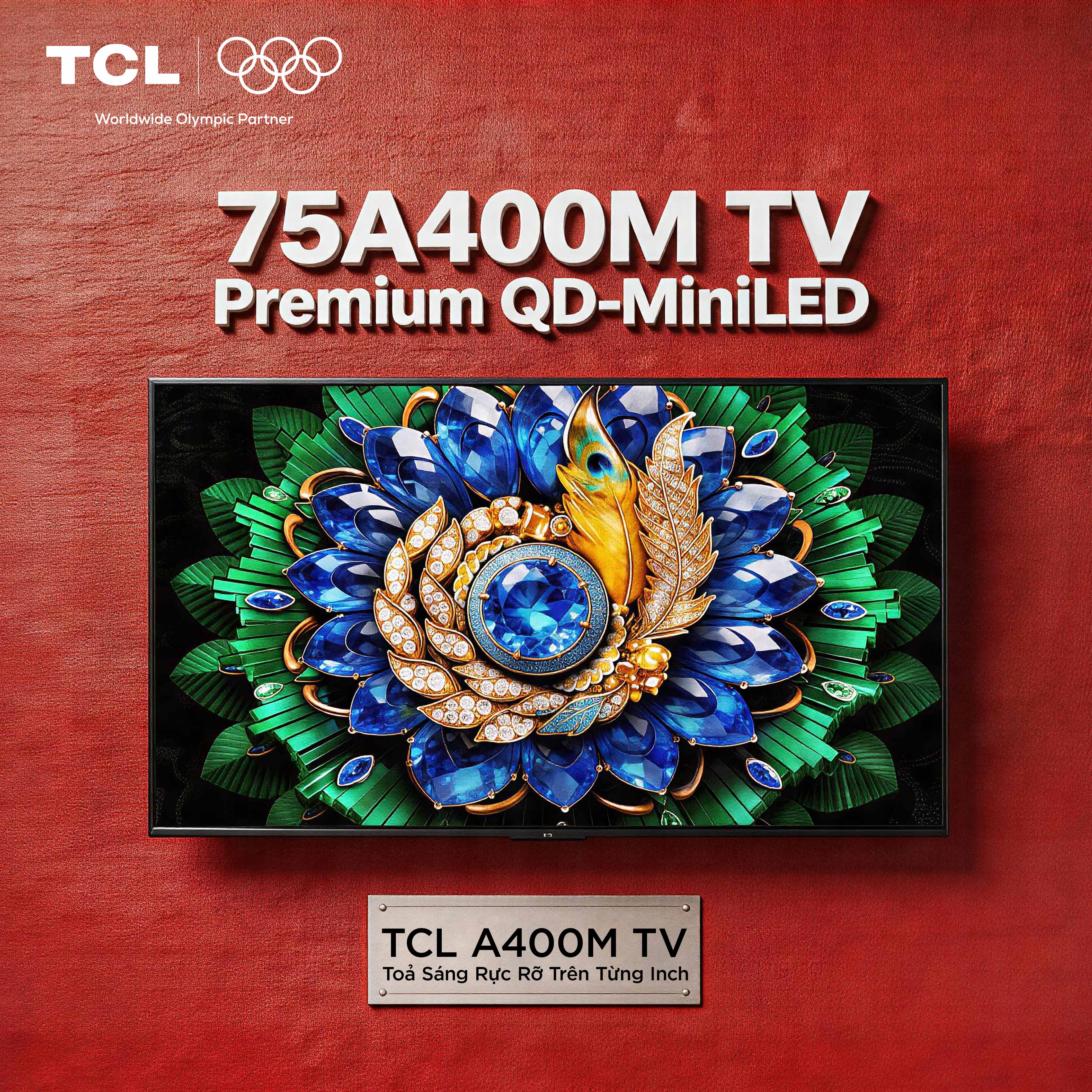 【Premium QD-Mini LED】75inch - TV QD-MiniLED Cao Cấp - 4K Smart Google TV TCL 75A400M - Thiết Kế Nguyên Khối - Siêu Mỏng - Loa ONKYO 2.1 HiFi- MỚI 2026 - Bảo Hành 2 Năm - Hàng Chính Hãng