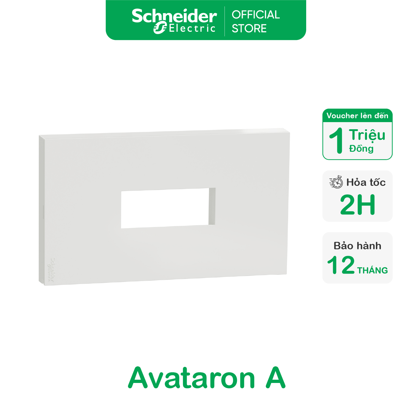 Mặt che mcb 1cực/ 2 cực - trắng - 120x70mm - dòng avataron a - schneider electric - m3t01mcb_we m3t02mcb_we