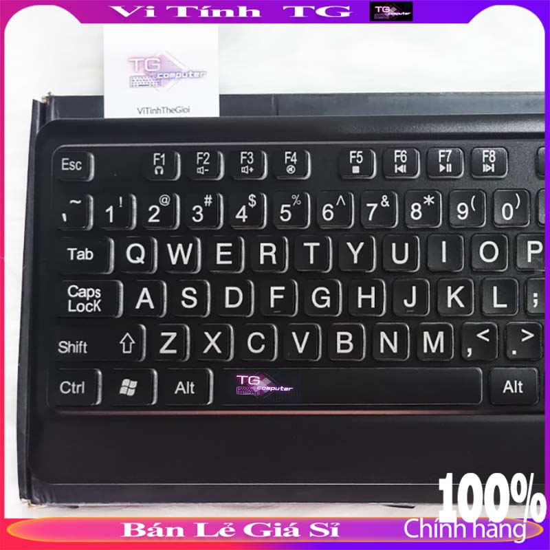 Bàn phím chữ to dành cho người lớn tuổi cận thị chữ size cực to có led sáng rõ ràng VitinhTG BPCT
