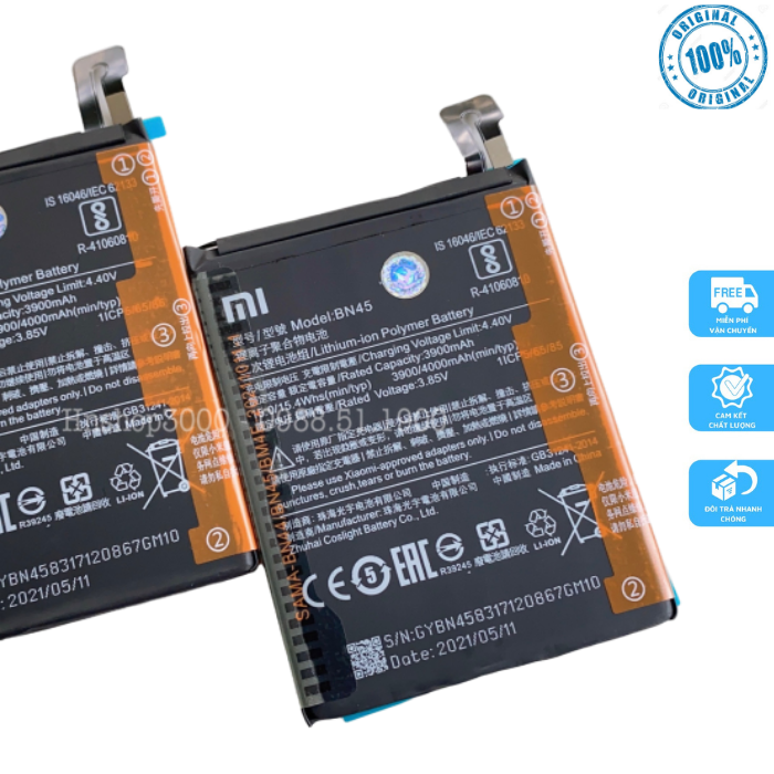 Pin xiaomi redmi note 5/ note 5 pro bn45 dung lượng 4000mah zin chính hãng - bảo hành 6 tháng