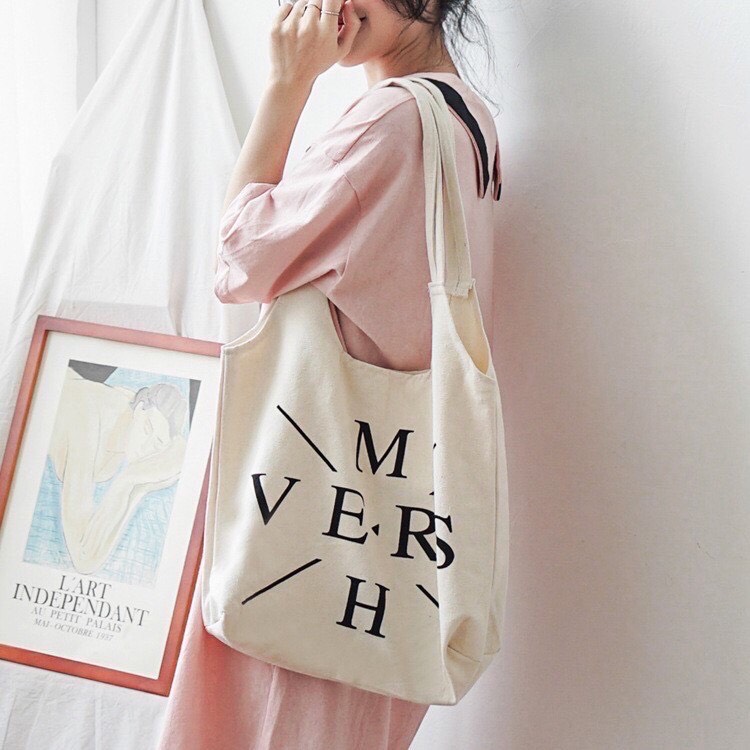 [HCM]TÚI TOTE VẢI CANVAS PHONG CÁCH HÀN - V-E-R-S