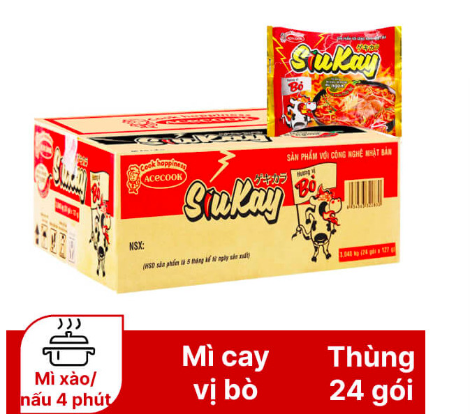 Mì siukay bò 127g