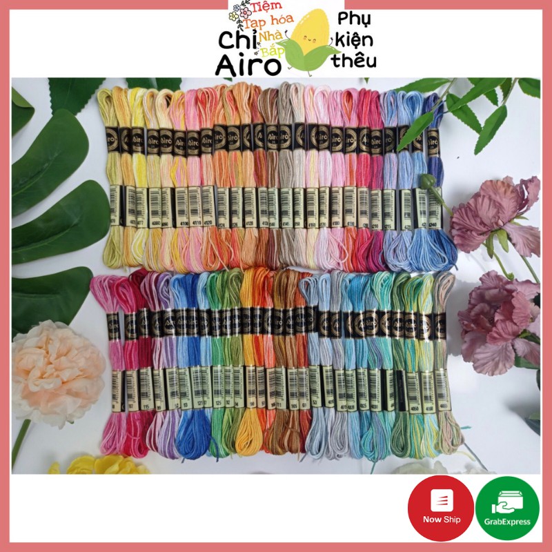 Set 78 màu chỉ cotton loang airo