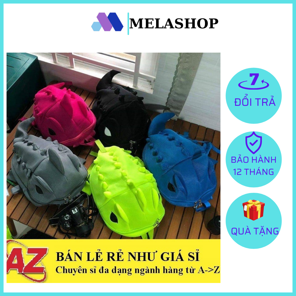 [FREESHIP♥ ️] Balo Khủng Long, Balo Tắc Kè, Balo Phượt đựng Nón Full-face Size Lớn Siêu Cute (MẮT PHẢN QUANG SIÊU NGẦU - VẢI LƯỚI) - MORISTORE