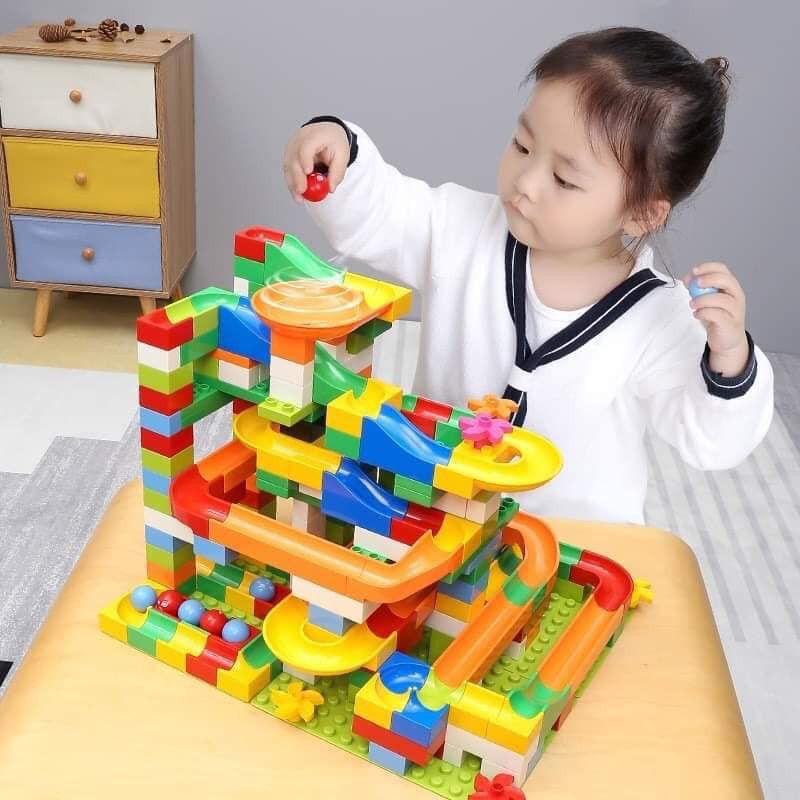 Bộ Xếp Hình Lego Cầu Trượt - Đồ Chơi Phát Triển Trí Tuệ Cho Trẻ Em 206 Chi Tiết