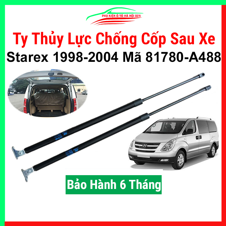 Bộ 2 ty thủy lực mở cốp ô tô Starex 1998-2004 Mã 81780-A488, ben hơi trợ nâng, chống cốp sau xe kèm phụ kiện lắp