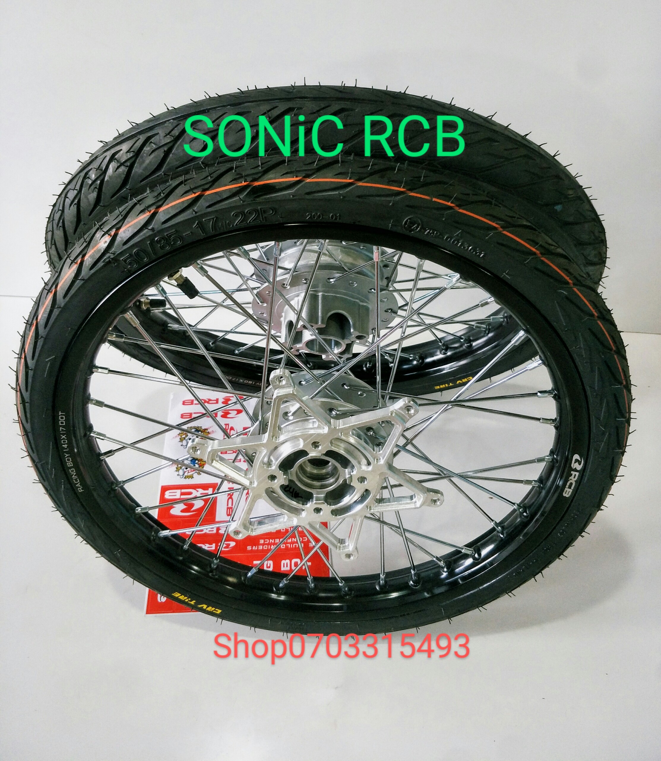 Bánh căm SONIC niền RCB chính hãng vỏ CRV kèm pát dĩa trước