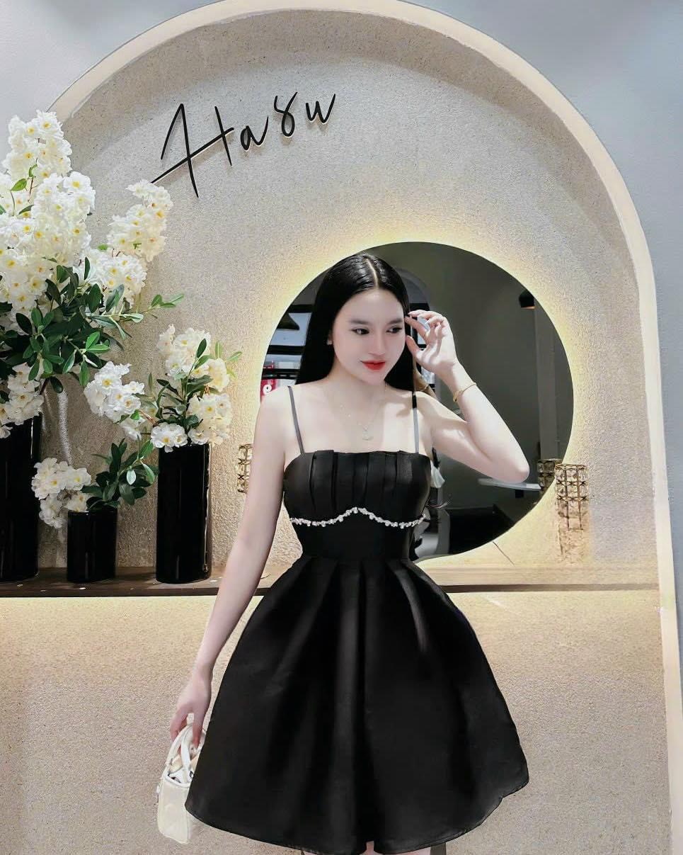 Đầm opis dạng xòe kết ngọc