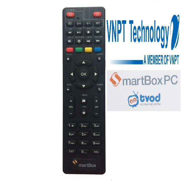 Remote điều khiển đầu thu vnpt smartbox smart box