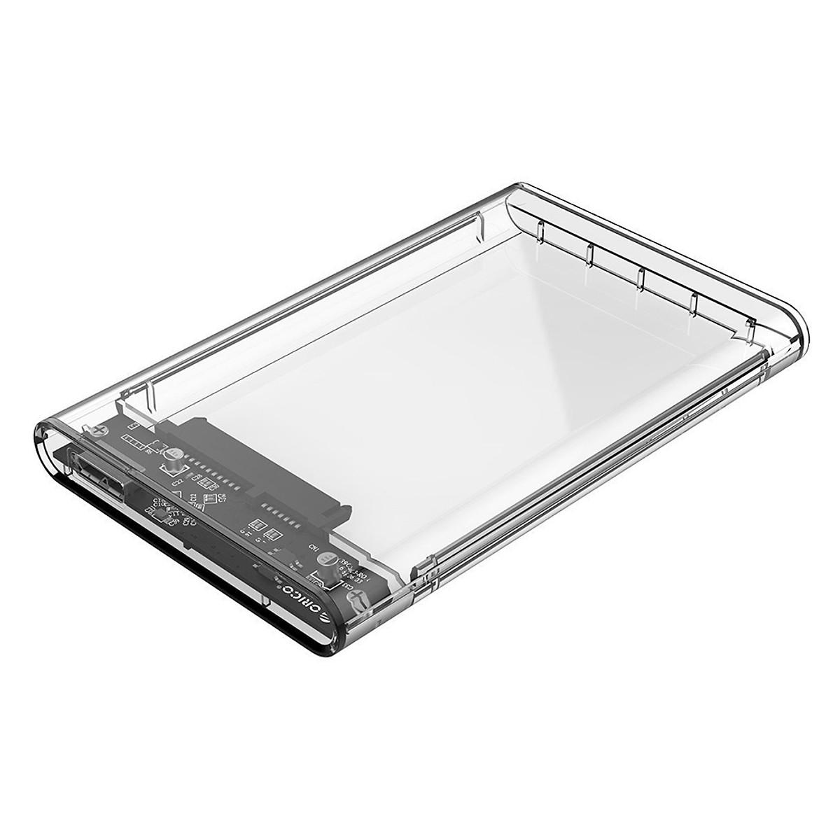 Hộp đựng ổ cứng di động hdd box 2.5 orico 2139u3 usb3.0/2.5 nhựa trong suốt - hàng chính hãng