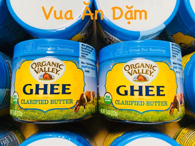Bơ ghee hữu cơ organic valley 212g