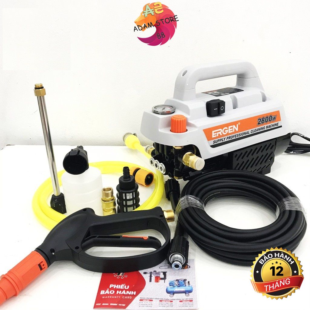 Máy xịt rửa xe, máy lạnh, điều hòa Ergen EN-6728 (Hàng công ty) - Công suất lớn 2800W Có điều chỉnh áp