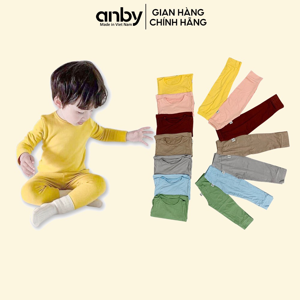 Quần áo trẻ em ANBY bộ đồ cho bé từ 1 đến 8 tuổi set trang phục mặc nhà dài tay